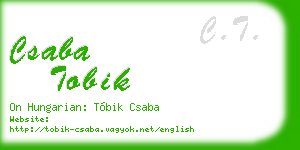 csaba tobik business card